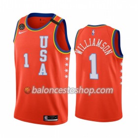 Camiseta Hombre NBA New Orleans Pelicans Zion Williamson 1 Nike 2020 Rising Star Swingman